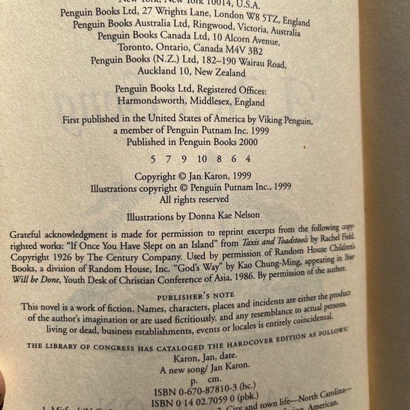 ‘A NEW SONG’ BOOK 5 of Mitford Series by Jan Karon paperback - Picture 4 of 10